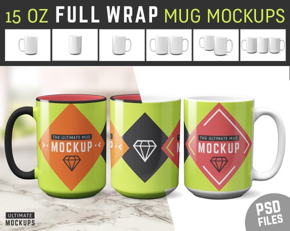 15 Oz Mug Mockup White Mug Blanks Coffee Mug Mockup 15 Oz Etsy