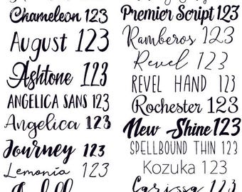 Do not purchase! These are examples of the fonts we offer ;) Baby blanket fonts, swaddle blanket, swaddle cloth, personalized blanket, baby