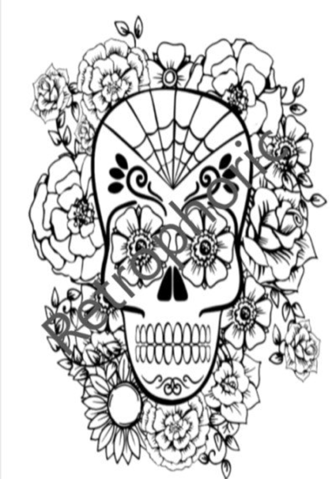 50 Adult Coloring Pages Sugar Skulls Halloween Skeletons
