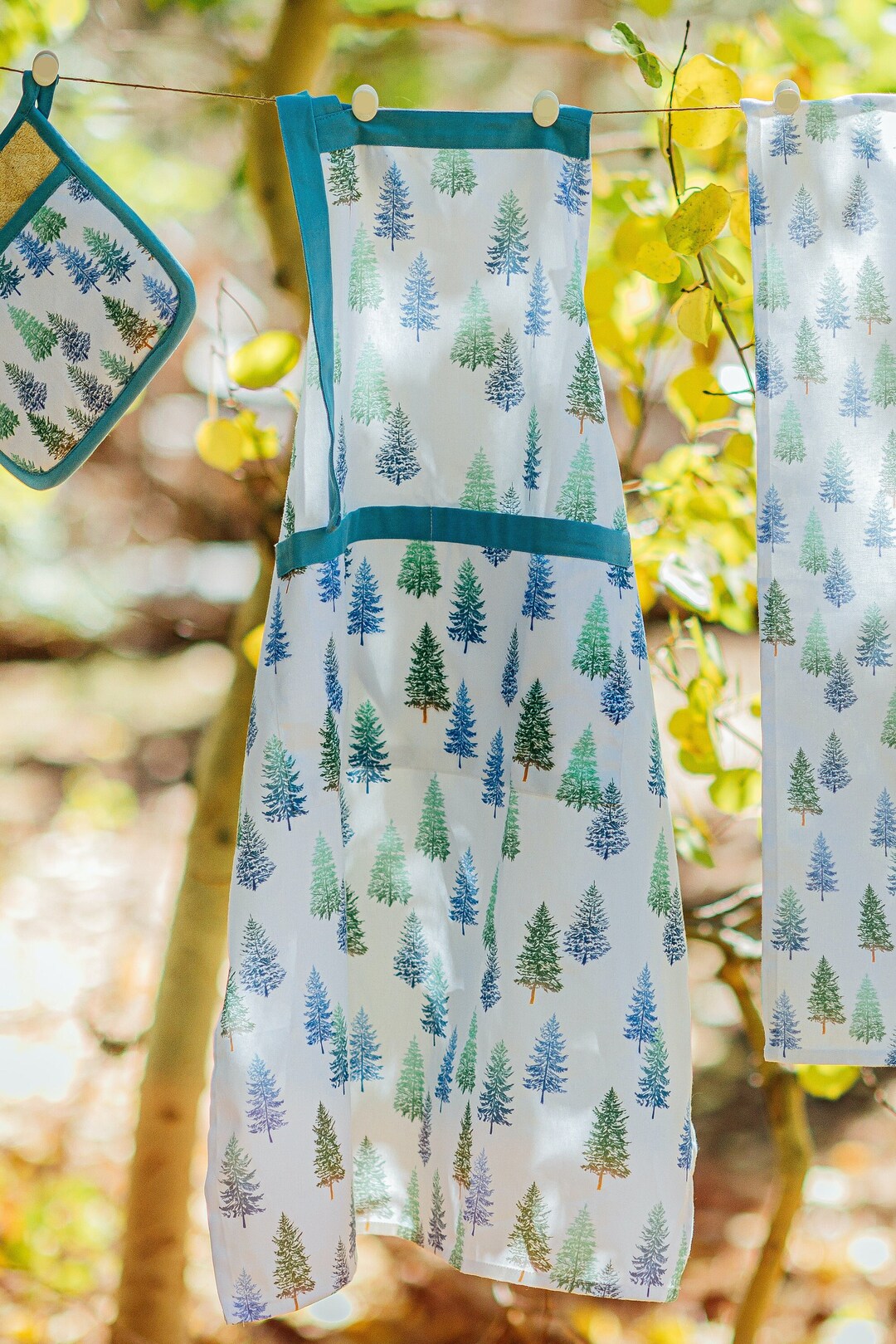 Tahoe Pine Apron – 100% Cotton With Adjustable Straps - Etsy