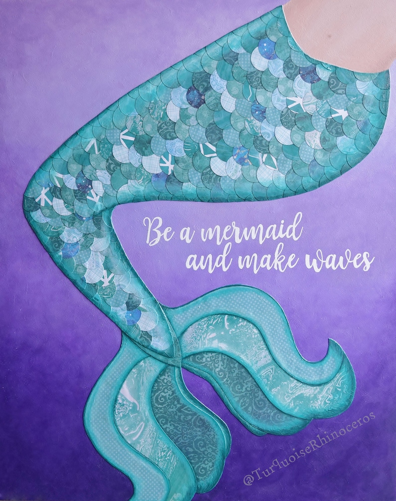 Mermaid Decor Girls Room Art Gifts for Her Mermaid Art Mermaid Wall Art. Mermaid Art Print Gifts Under 25 Girls Room Decor