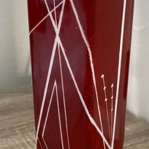 Mid century Vase with time typical motif / home interior