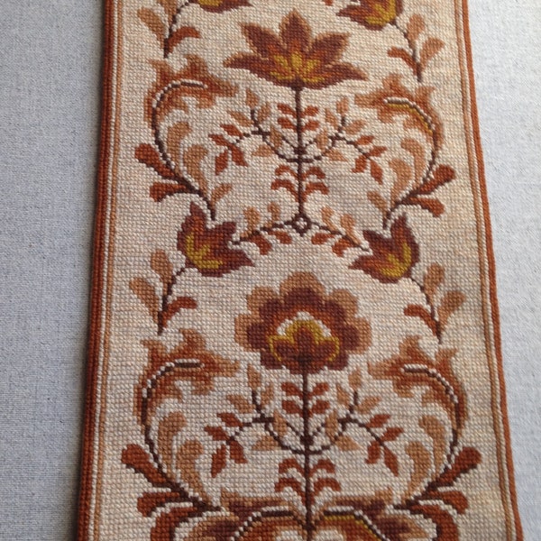 Blumen - Vintage schwedische Hand bestickt Wandbehang / Wandteppich aus Schweden