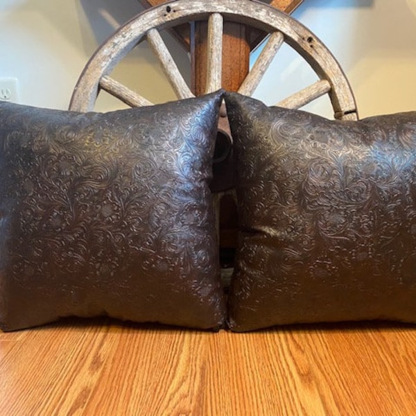 Leather Pillows Etsy