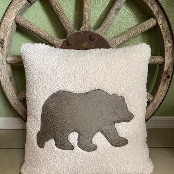 Bear Throw Pillow Etsy