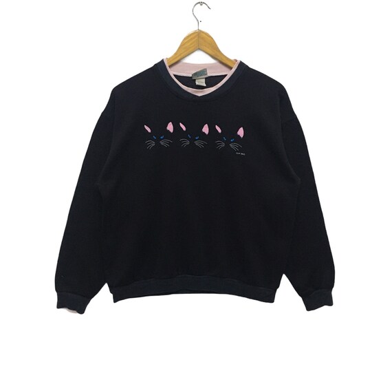 Rare!! Cat Acton sweatshirt big logo