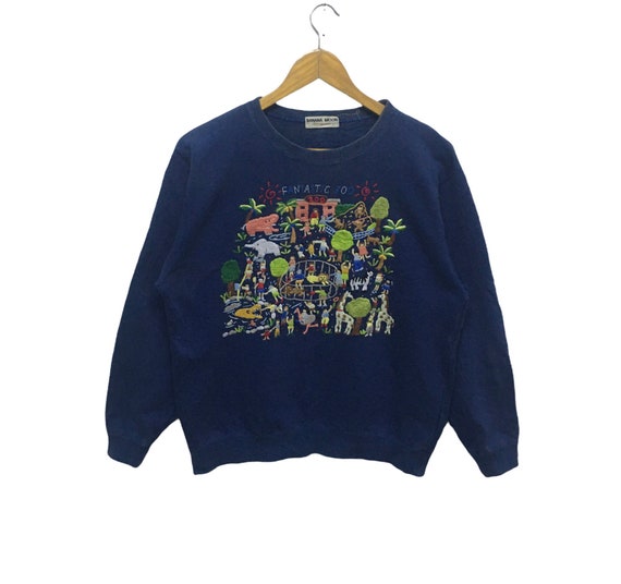 Rare Banana Moon Fantastic Zoo Sweatshirt Big Logo Etsy