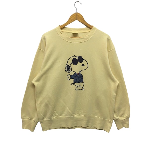 Rare!!! Sweat-shirt Snoopy Big logo dessin animé