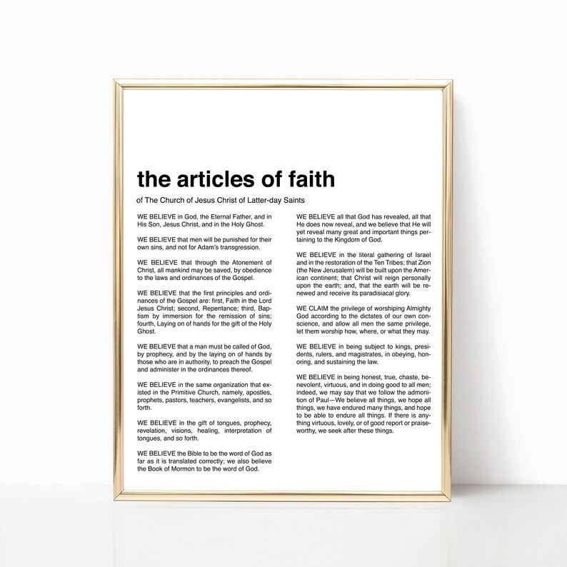 Impressive Articles or blog posts of Religion Print - LDS Content material of Religion Printable - Modern-day LDS Artwork - Minimalist LDS Prints graphic relating to Lds Articles of Faith Printable called Progressive Articles or blog posts of Religion Print - LDS Material of Religion Printable - Modern day LDS Artwork - Minimalist LDS Prints