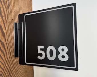 Custom Room Number Signs | Side Projection Hardware Included