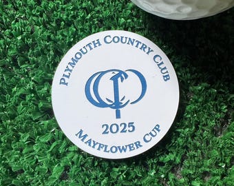 Custom Logo Golf Ball Marker: Laser Engraved Acrylic, Golf Tournament Gift