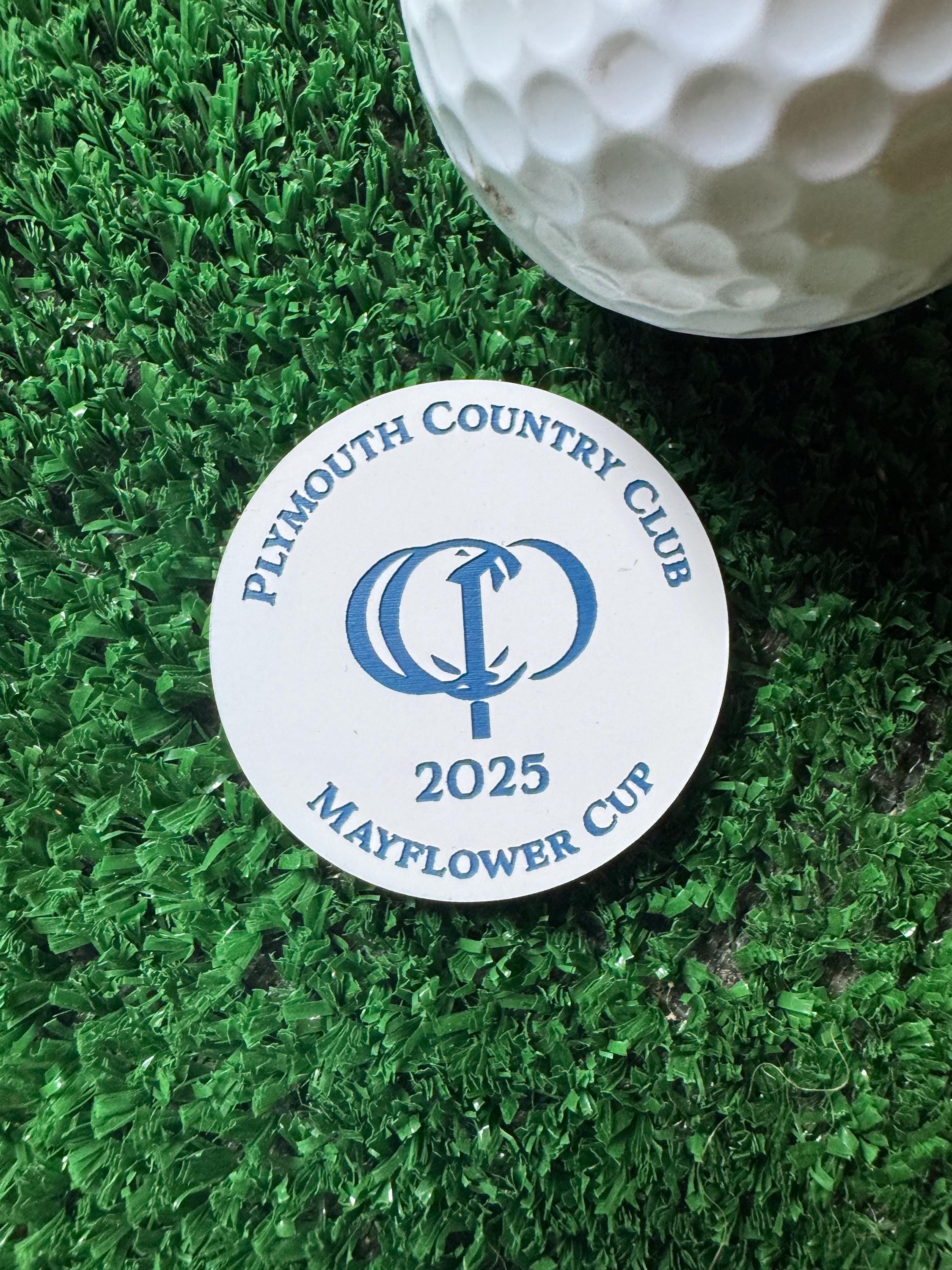 Custom Logo Golf Ball Marker: Laser Engraved Acrylic, Golf