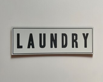 Laundry Room Sign 6x2” | AirBnB Home Decor | Business Storefront