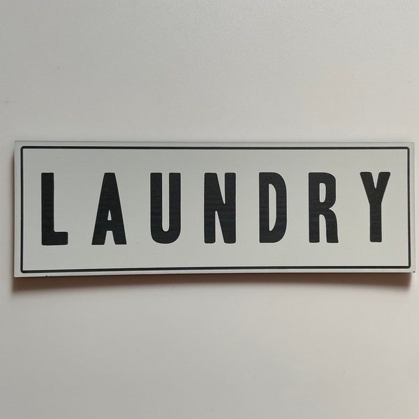 Laundry Room Sign 6x2” | AirBnB Home Decor | Business Storefront