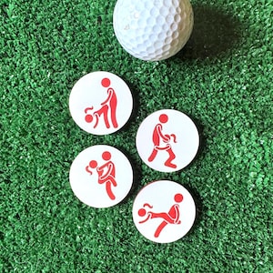 Golf Ball Markers Sex Position | Set of 4