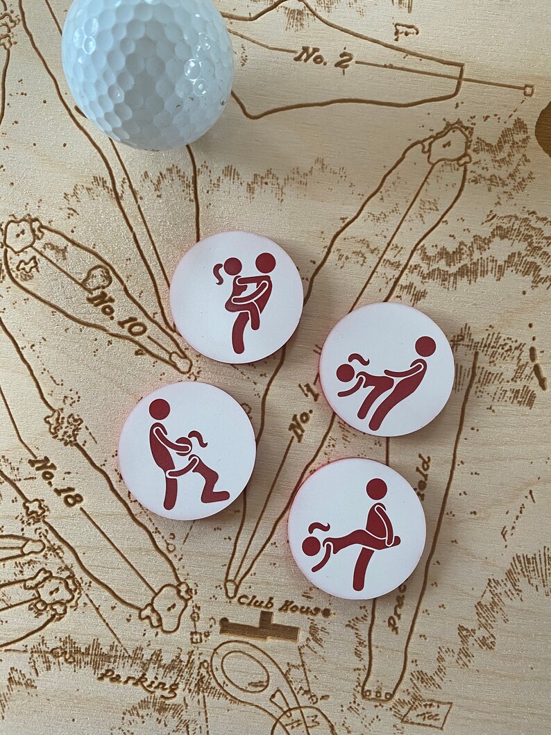 Golf Ball Markers Adult Humor Set of 4 Dirty Gift for Golfer Etsy