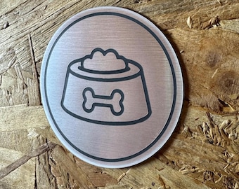 Dog Food Container Decal | Indoor Outdoor UV Stable & Weatherproof | Stainless Steel Kitchen Pantry Organization
