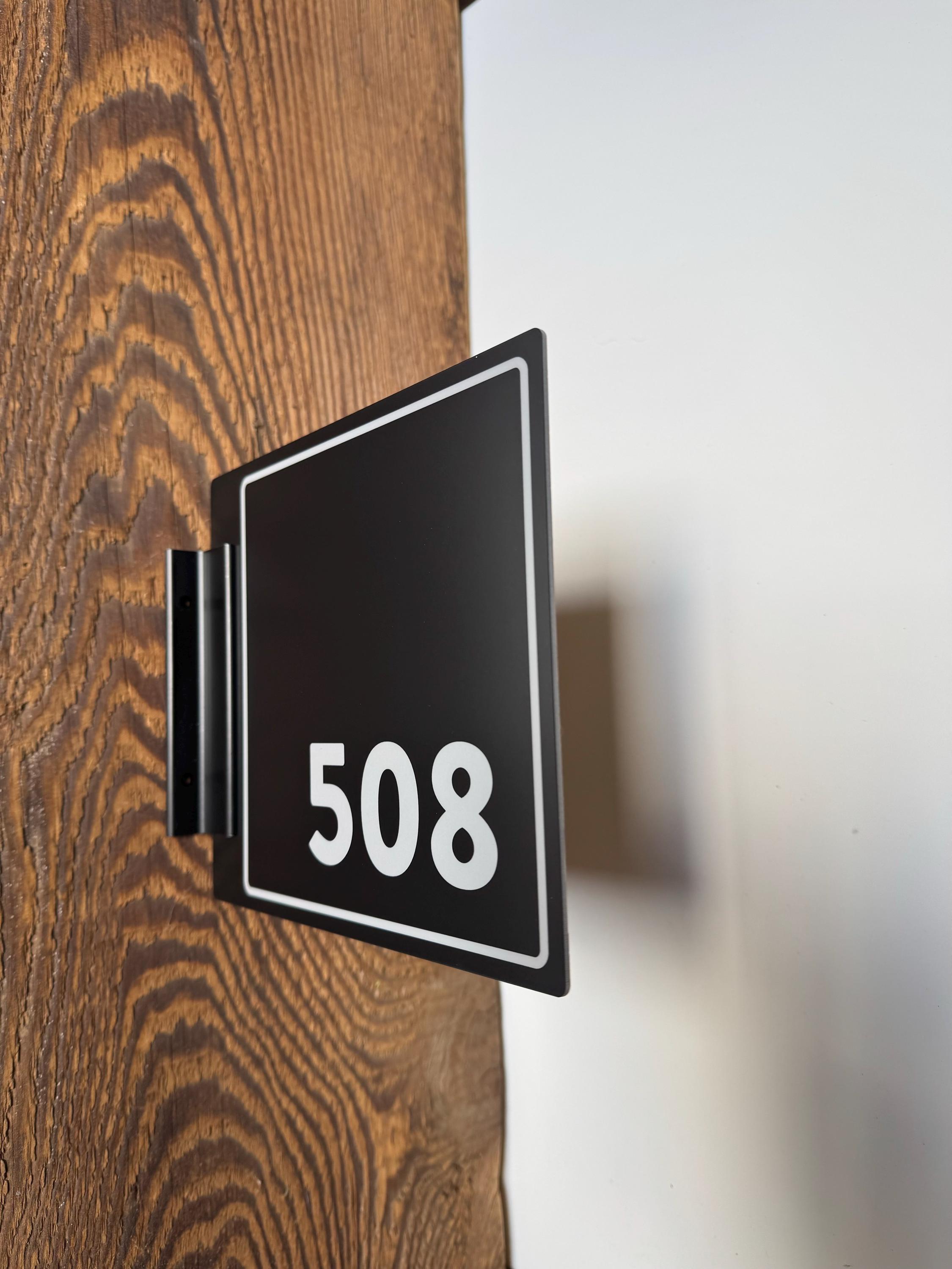 Projecting Hallway Sign Number Custom Room Number Signs | Side Projection Hardware Included - Etsy
