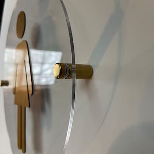 Clear and Gold Acrylic Bathroom Sign | Unisex Men Women Handicap ...