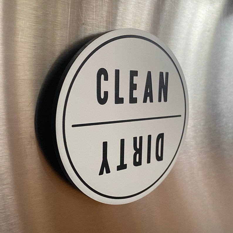 Clean Dirty Dishwasher Reversible Kitchen Organizing Etsy