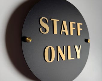 Staff Only Business Sign | 9x9" or 12x12"