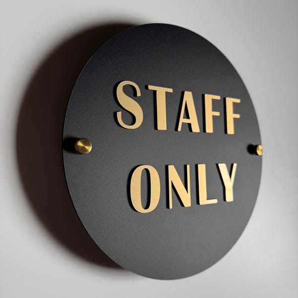 Staff Only Sign - Etsy