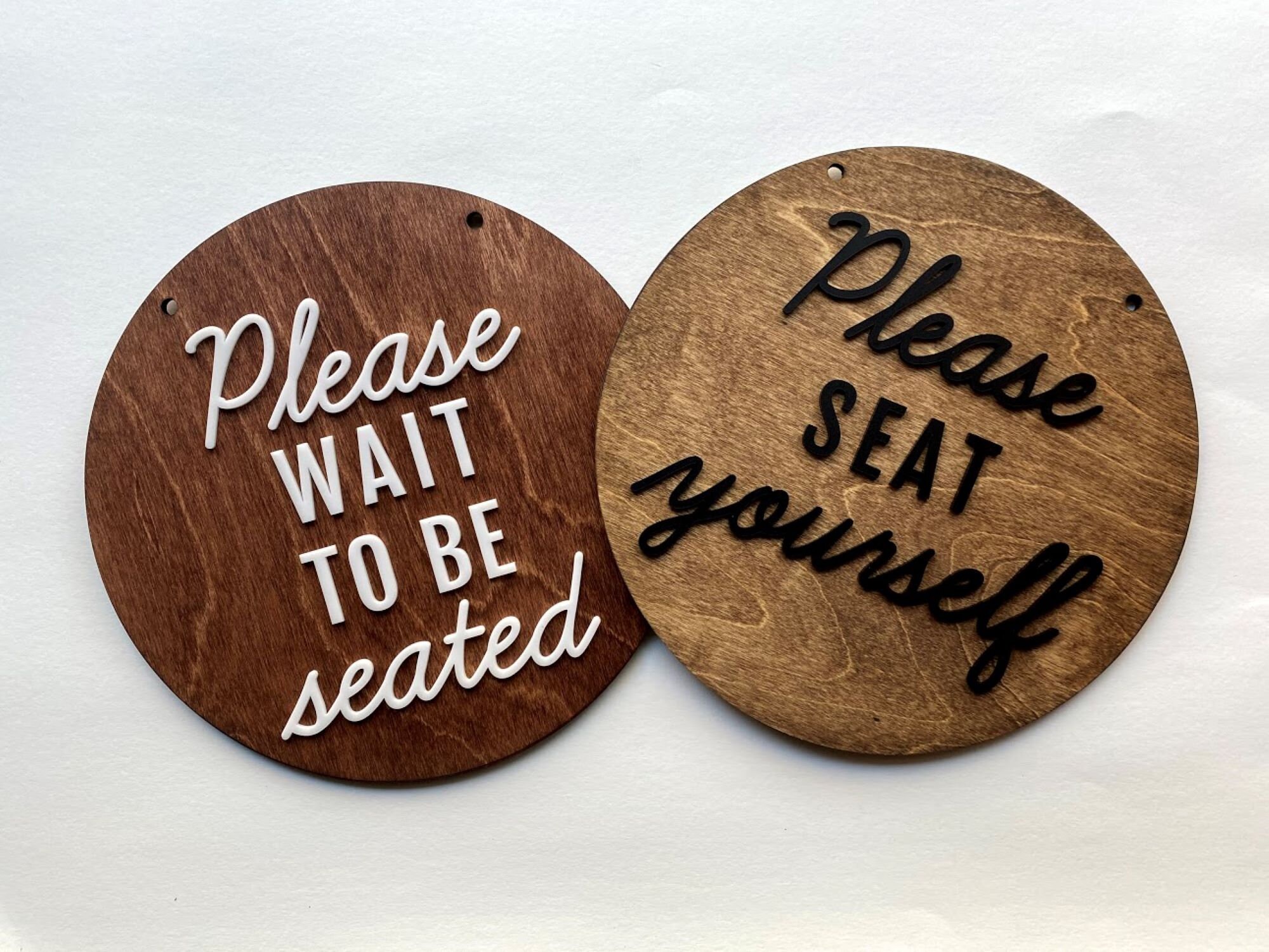 Please Wait to Be Seated Seat Yourself Cafe BUSINESS Sign Etsy UK