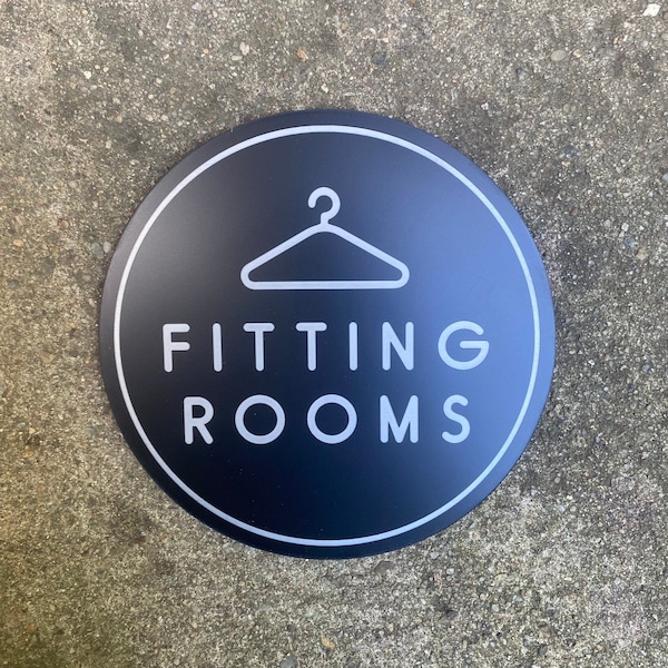 Fitting Room Sign | Business Clothing Boutique Store Retail Window Display | Custom Shop Rustic Shop Decor | 3M Adhesive Easy to Install