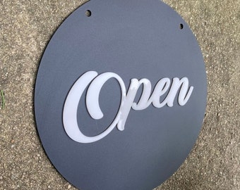 Open Closed Double Sided Business Door Sign | Indoor Outdoor UV Stable and Weatherproof | Cafe Coffee Shop
