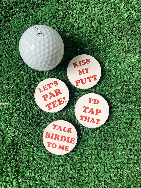 Golf Ball Markers Funny Pun Set Of 4 Gift For Golfer Funny Etsy