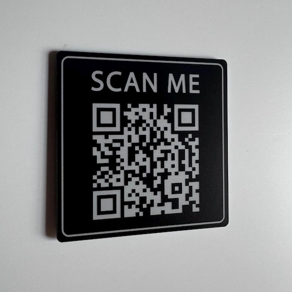 Custom QR Code Social Media Window Sign for Business | Ice Cream Shop Food Truck Menu Indoor Outdoor UV Stable | Venmo Facebook Instagram