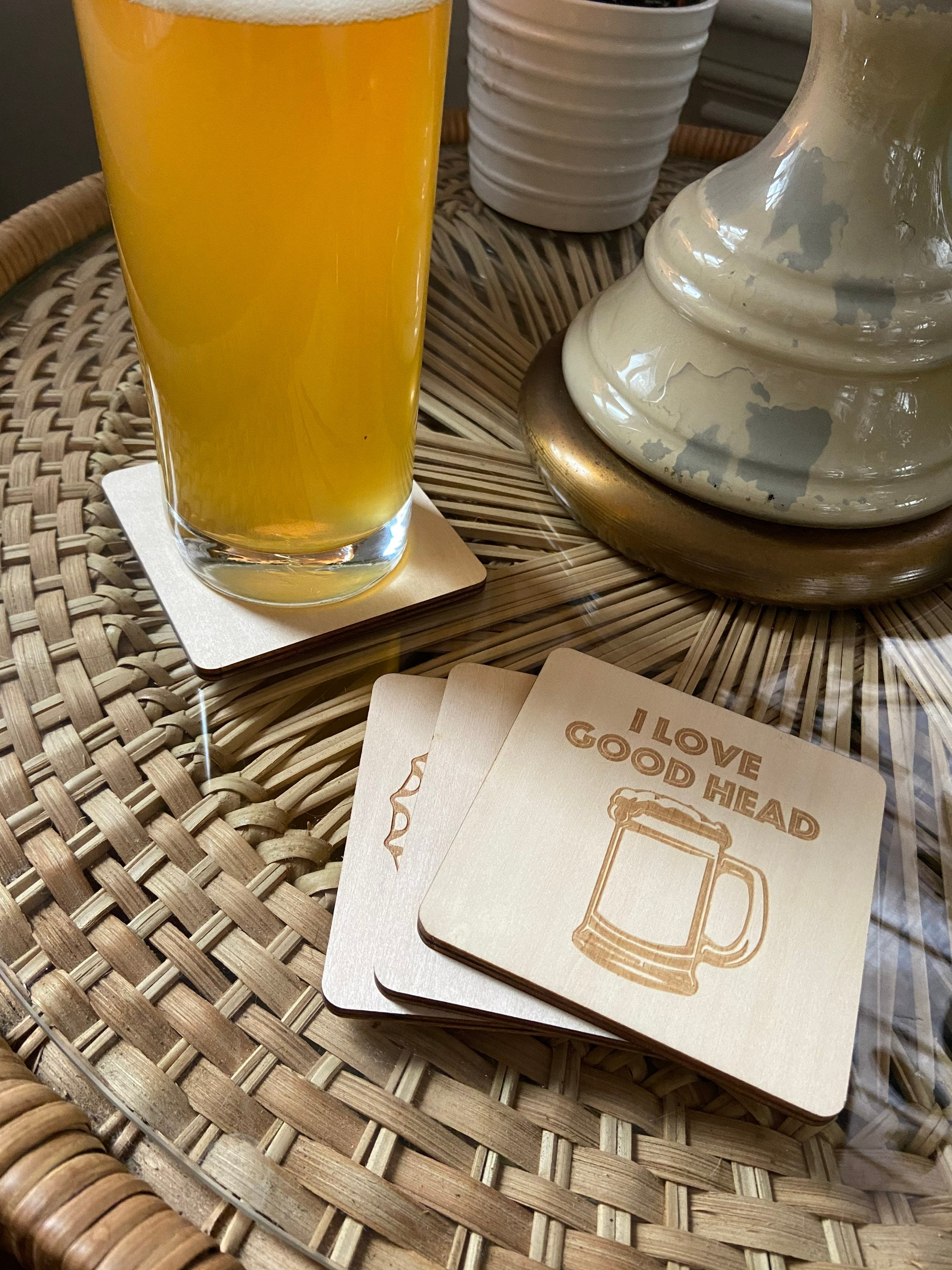 Wood Coaster Beer Set - 4– Meaningful Goods