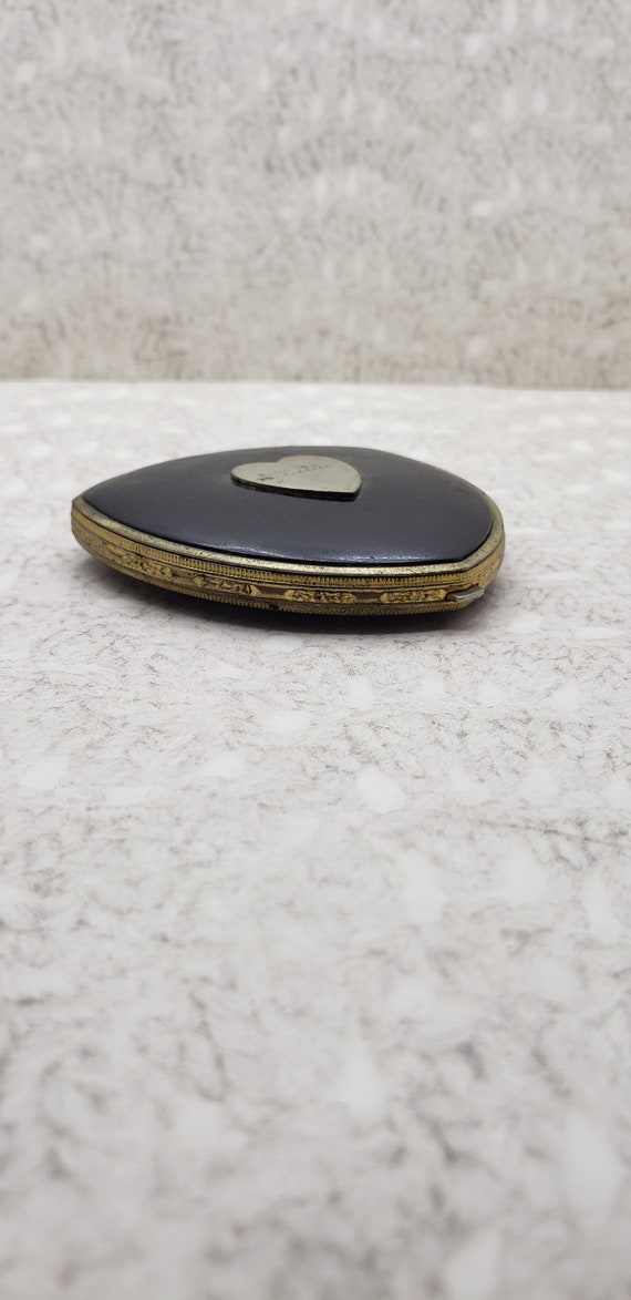 Vintage Makeup Blush, Powder Compact Miror Engrav… - image 6