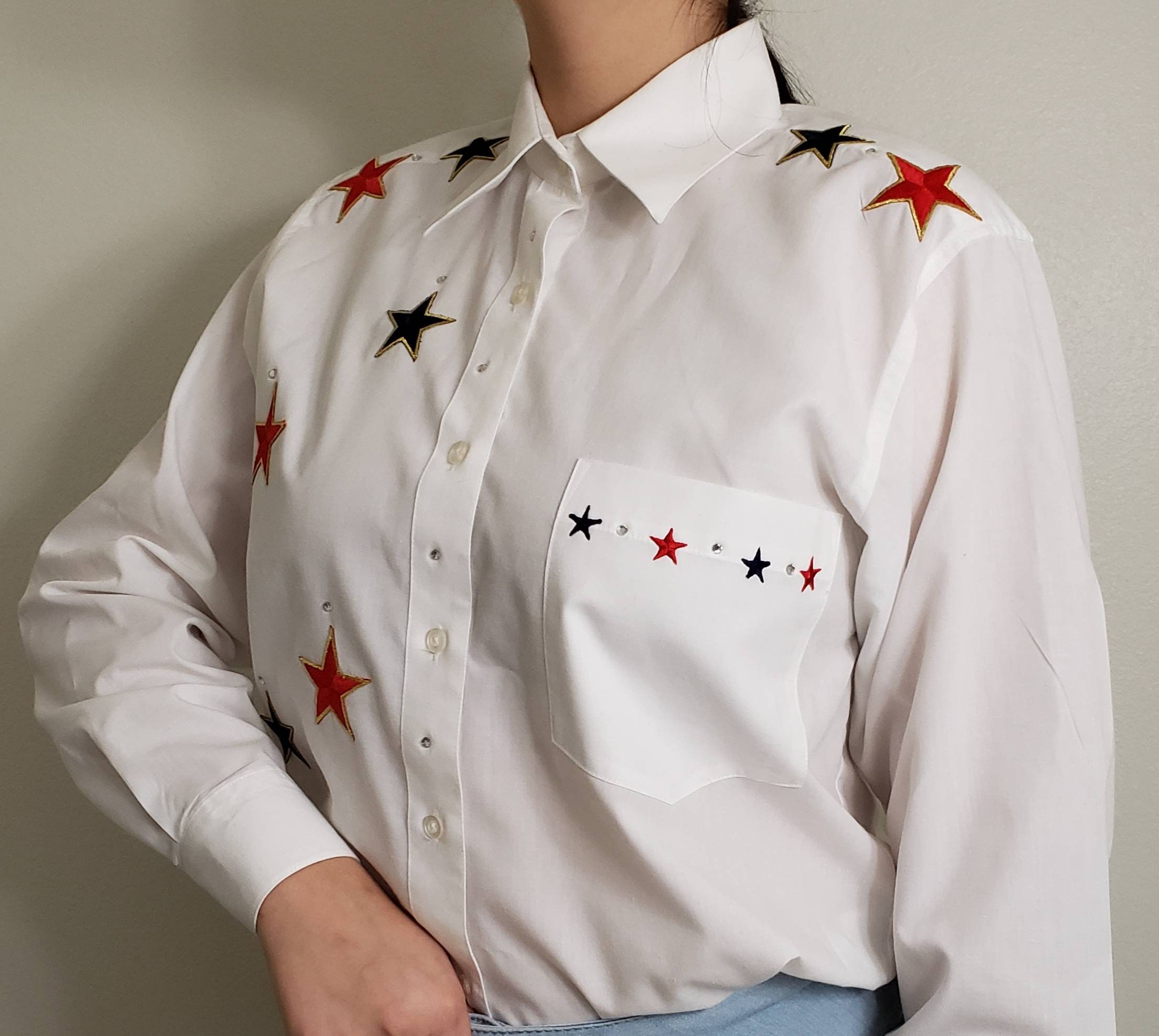 Camisa vaquera estrellas hot sale