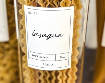 Waterproof Pantry Labels: Highland House Style, Oil Resistant (2.25''x3'')