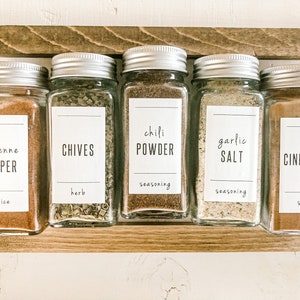 Bold Mixed / Spice Labels / Organization / Home /  Farmhouse Spice Labels / Water+oil resistant