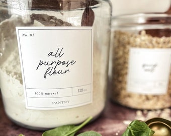 4x4 Square Pantry Labels / The Highland House Labels / Organization / Apothecary inspired / Pantry Organization / oil+water resistant