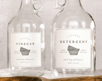 Vintage Inspired Laundry Labels: Water & Oil Resistant