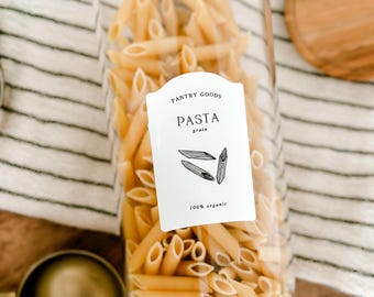 Waterproof English Pantry Labels: Oil Resistant, Organization