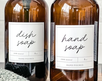 Waterproof Soap Labels: Kitchen & Bath Organization (2.5''x2.5'')