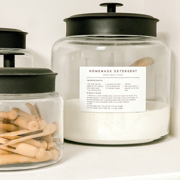 Canister Recipe Labels Etsy