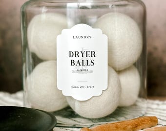 Vintage Laundry Room Labels: Water Resistant Canister & Jar Decals
