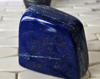 Tumbled Stone A++ Lapis Lazuli Free Form, pebbles, Desk Accessories, handmade tiles, Medallion, High Grade, Tumbled, success, slate