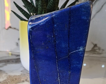 Free Form A+++ Lapis Lazuli, Lapis Freeform, Polished Tumble, Tumbled, Pyrite slab, Metaphysical stone, Chakra, mineral specimen, intuition