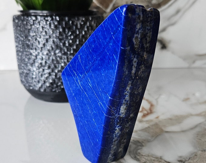 A++ Lapis Lazuli Free Form, Raw Natural Blue Stone, Gift for Mom for Spiritual Healing, Amethyst, Desk Accessories, marble, floors and walls