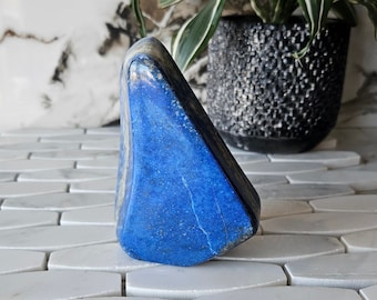 Natural Lapis Lazuli Free Form, Raw Natural Blue Stone, Gift for Mom, lapis necklace, Polished stone, success, Succulent, Crystal Tower