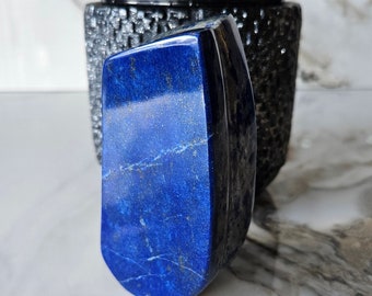 Free Form A++ Lapis Lazuli, Raw Natural Blue Stone, floors and walls, Free form, Earth Stone, Strength, Grounding, Polished, Succulent