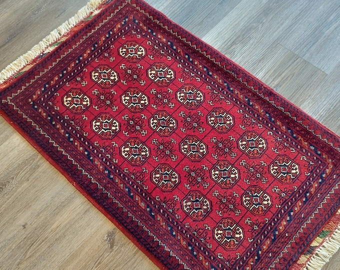 Excellent 2x4 Afghan Handmade Rug, handmade, yoga rug, faded rug, boho rug, baluch rug, leather bags, knit gift, hall runners, turkish kilim