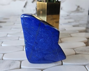 A++ Lapis Lazuli Free Form, Raw Natural Blue Stone, Crystal Gifts, handmade tiles, large bead, Raw stone, Lapis Lazuli pendant, jewlery