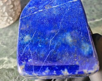 Free Form A++ Lapis Lazuli, Lapis Worry Stones, Healing Crystal, Crystal decor, Stability, lapis lazuli necklace, Polished stone, Relaxation